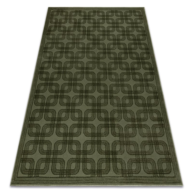 Dywan AURA J2556A zielony - Geometryczny, strukturalny, nowoczesny 160x220 cm
