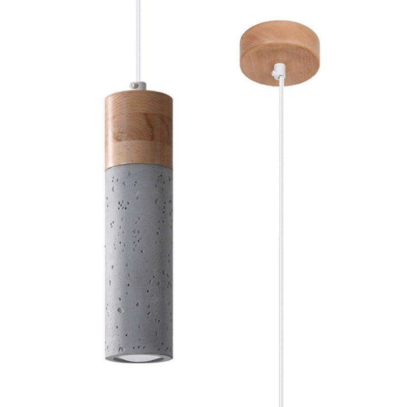 Lampa wisząca KASPRO brązowo-szara 1xGU10x40W beton architektoniczny wym:120x10x10cm IP20 Pure Lume