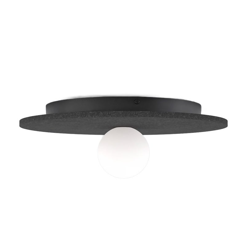 Lampa sufitowa filcowy zaokrąglony klosz CALMA czarny 1xG9x8W filc wym:14x40x40cm IP20 Emibig