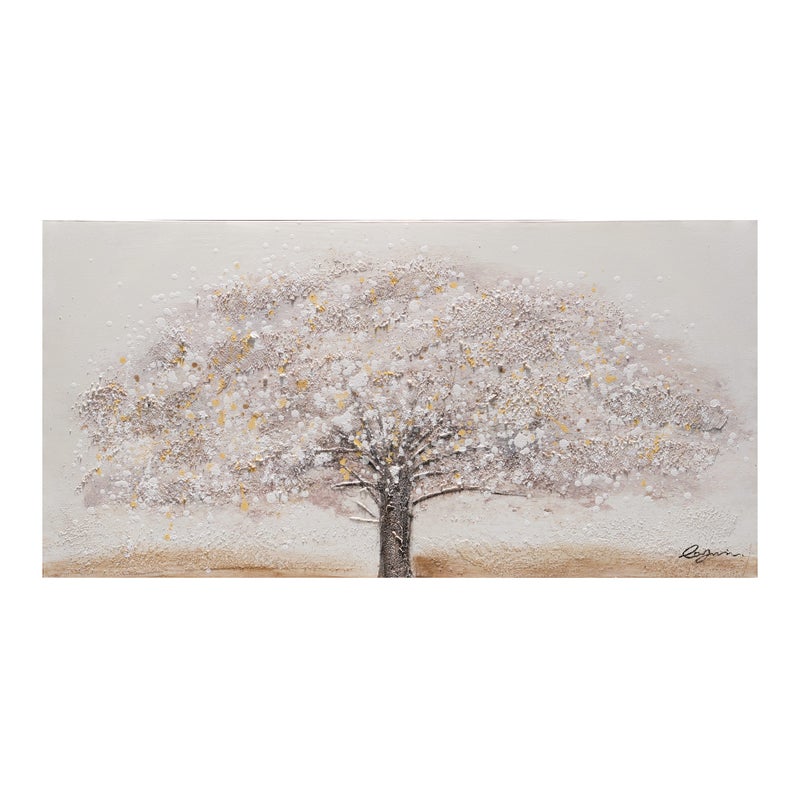 Obraz bez ramy Botaniczny prostokątny 60 x 120 cm. Oryginalne płótno Białe drzewo