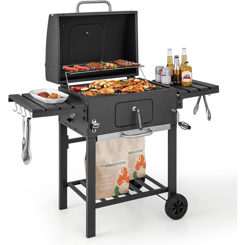 Grill węglowy na zewnątrz, przenośny grill węglowy na piknik, kemping