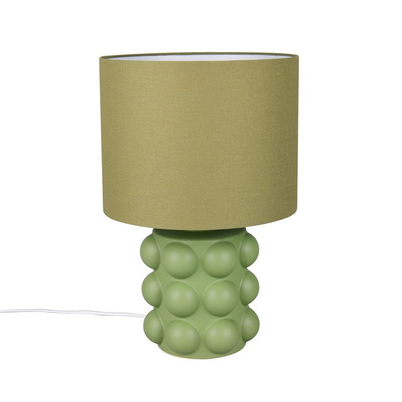 Lampa stołowa KATE 1xE27x60W ceramika / gips zielona wym:47x30x30cm IP20 RL