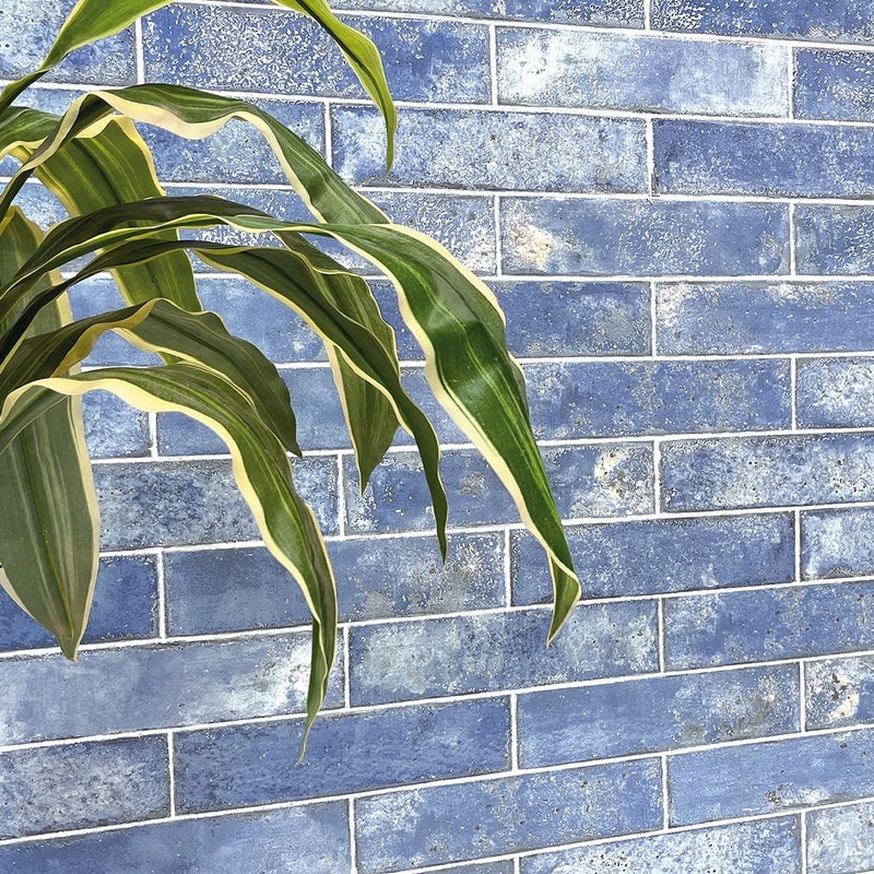 Płytka premium z gresu porcelanowego Era Niebieska 7x28 cm błyszcząca – rustykalny design do wszystkich typów ścian