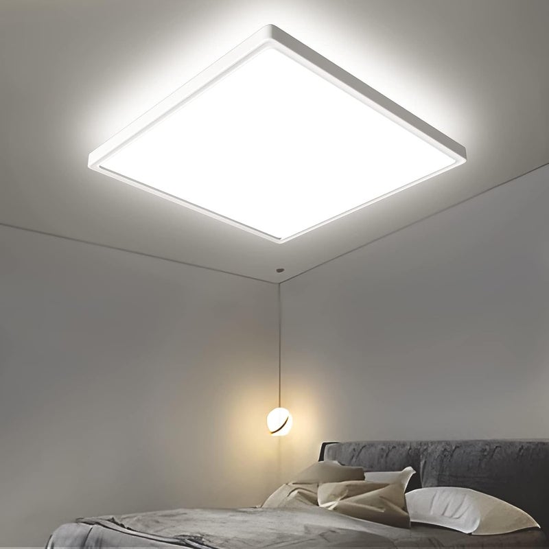 Kwadratowy plafon LED, 4000K nowoczesna lampa wewnętrzna, lampa sufitowa IP44 do łazienki, salonu, sypialni, kuchni, biura, 30CM 2400LM