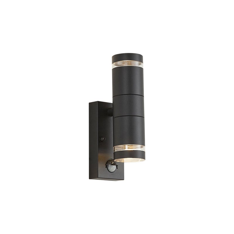 Qazqa nowoczesny lampa ścienna zewnętrzna IP44 do ogród - Dubbla - czarny, max. 10w, gu10, 10.7cm, IP44, z 2 punktami świetlnymi