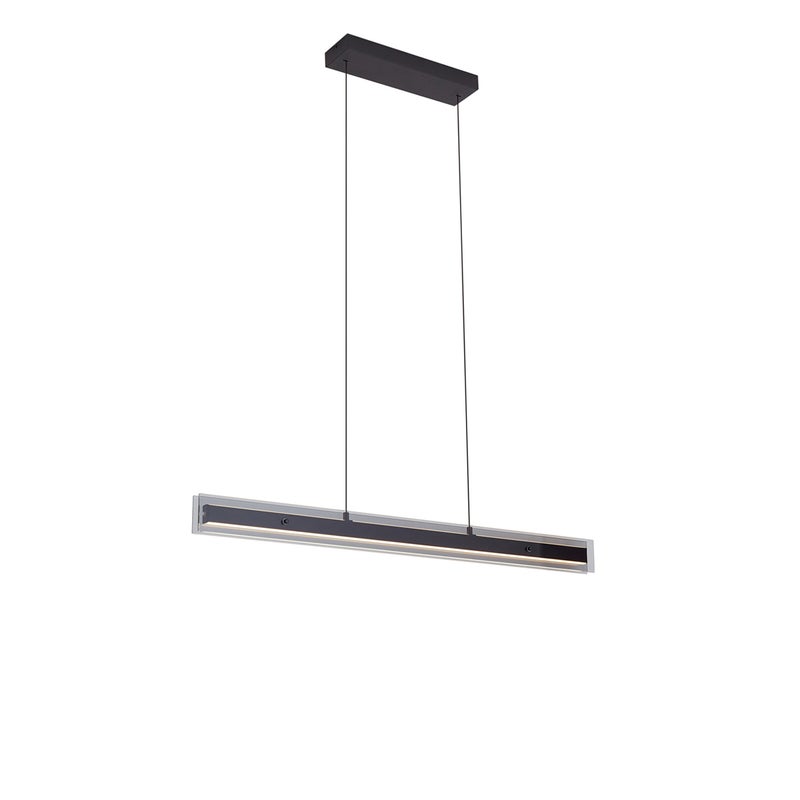Qazqa nowoczesny lampa wisząca do stołu jadalnego - Catch - czarny, led zintegrowana 32w zestawie, Integrated led, 2700k, ciepła