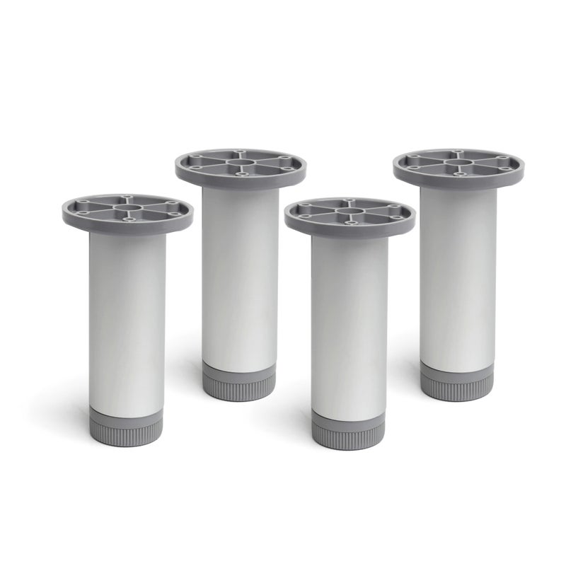 Noga meblowa okrągła Wykonana z aluminium Matowe anodowanie Wymiary: 40 x 40 x 155 mm Wysokość: 15,5 cm Łatwy montaż poprzez przykręcenie