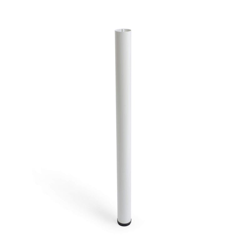 Noga meblowa cylindryczna Funkcjonalny styl Stal Wykończenie białe Wymiary: 60 x 60 x 870 mm Wysokość: 87 cm Łatwy montaż