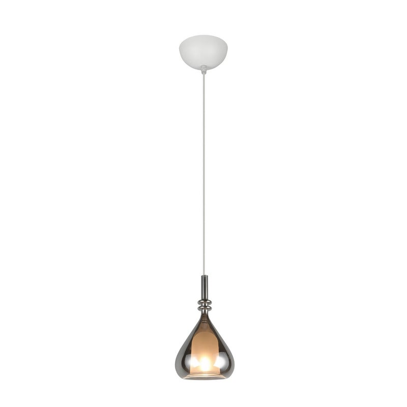 Lampa wisząca ALDEA biały chromowany 1xE14x10W szkło wym:200x12x12cm IP20 Trio