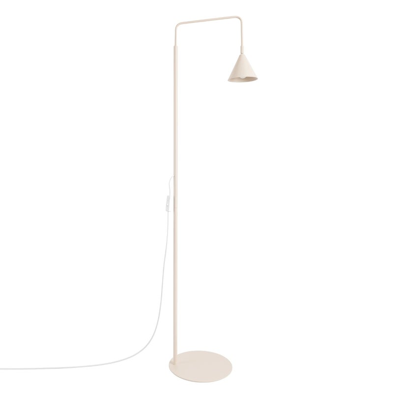Lampa podłogowa minimalistyczna beżowa ruchomy stożkowy klosz 1xE14 10W NOX Sollux Lighting