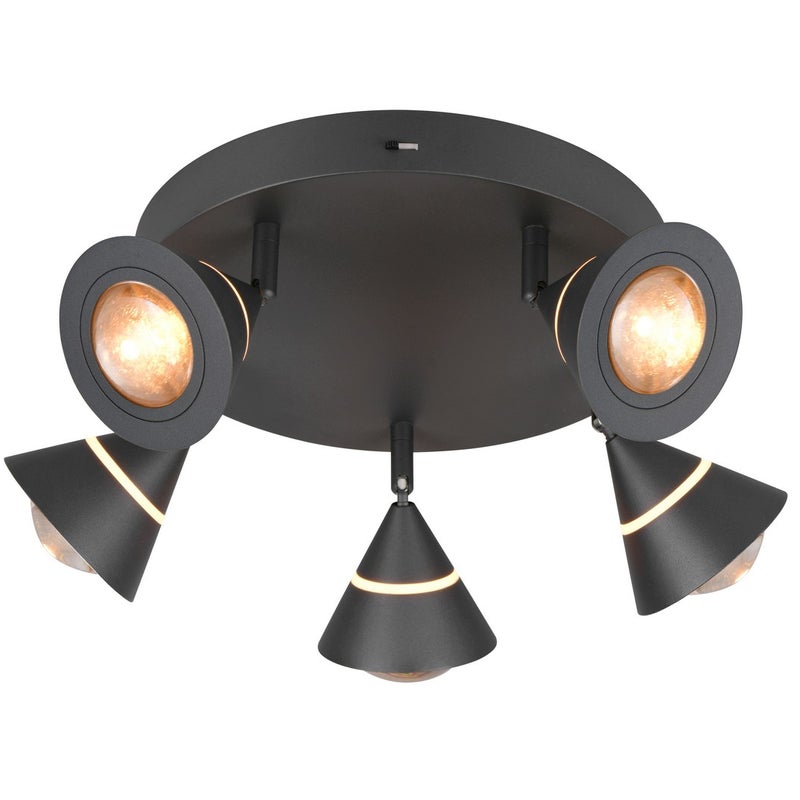 Lampa wisząca LED ROMEO 7W Odcienie bieli 700lm metal czarna wym:16,5x28x28cm IP20 Trio