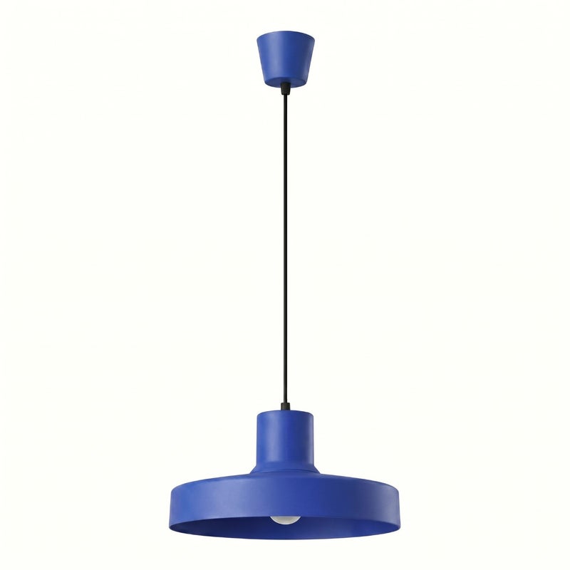 Lampa wisząca retro ultramarynowa okrągły metalowy klosz 1xE27 15W BILO Sollux Lighting