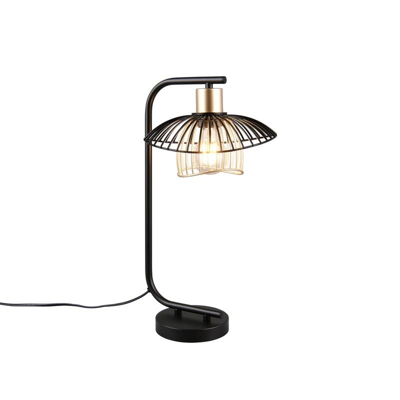 Lampa stołowa LAURIS 1xE27x10W metal czarno-złota wym:44x24x22cm IP20 RL