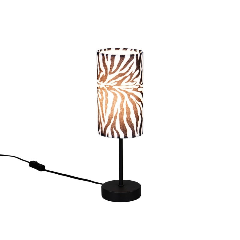 Lampa stołowa ZEBARA 1xE14x10W metal czarna wym:36,5x11x11cm IP20 RL