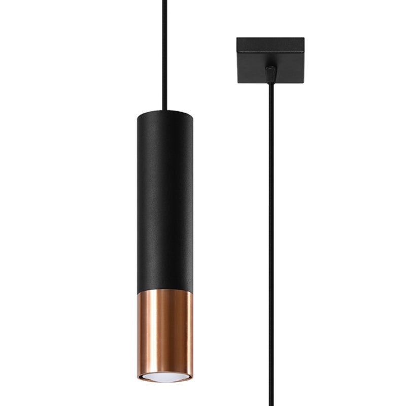 Lampa wisząca GIRALO czarno-miedziana 1xGU10x40W metal wym:100x8x8cm IP20 Pure Lume