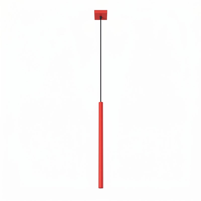Lampa wisząca nowoczesna czerwona smukła tuba 1xG9 8W PASTELO Sollux Lighting