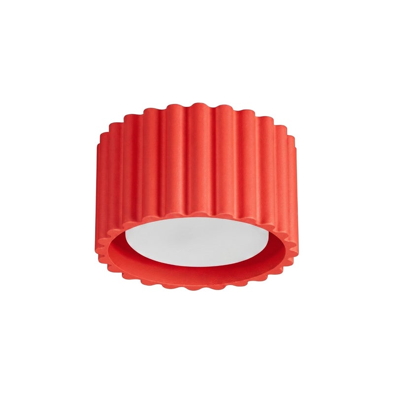 Spot sufitowy nowoczesny czerwony ryflowany 1xGX53 10W AURA Sollux Lighting