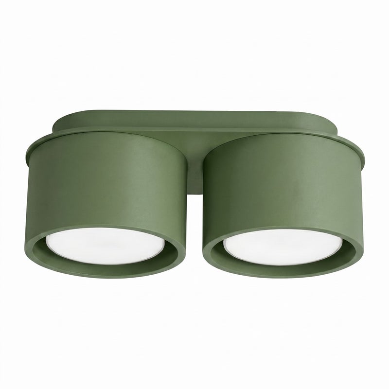 Spot sufitowy minimalistyczny zielony oliwkowy podwójny 2xGX53 10W MODO Sollux Lighting