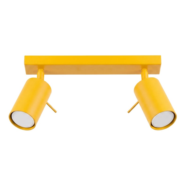 Lampa sufitowa nowoczesna żółta listwa 30cm reflektorki 2xGU10 10W RING Sollux Lighting