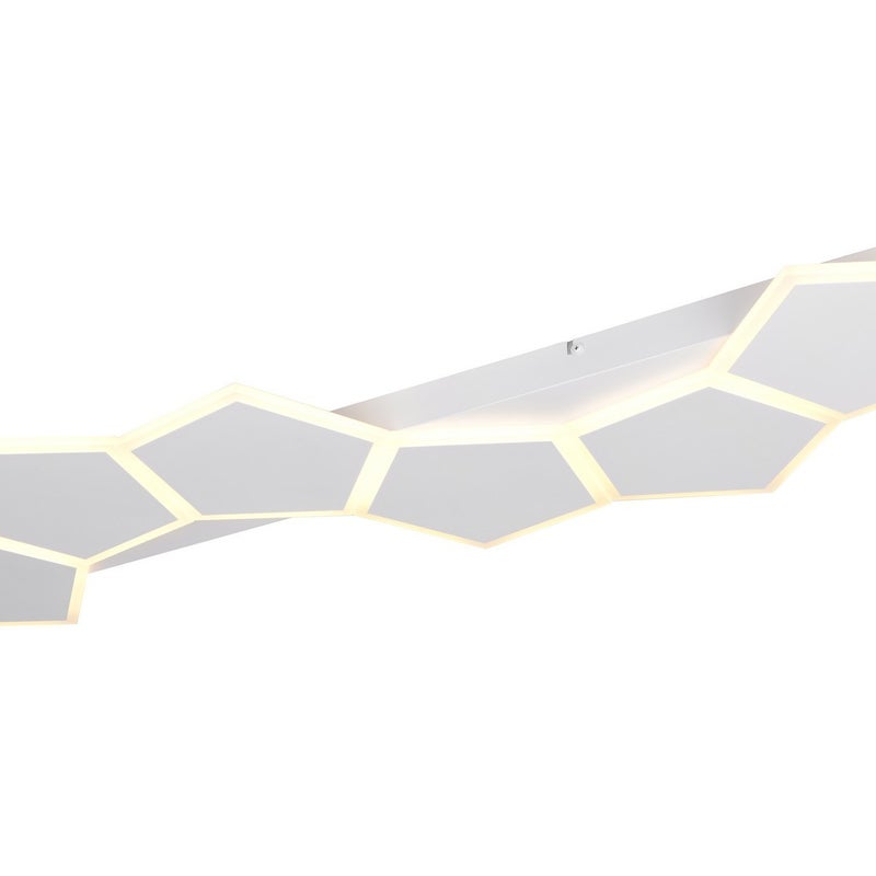Lampa wisząca z pilotem LED ZAYA 34W Odcienie bieli 3900lm metal biała wym:4,5x99x39,5cm IP20 Trio