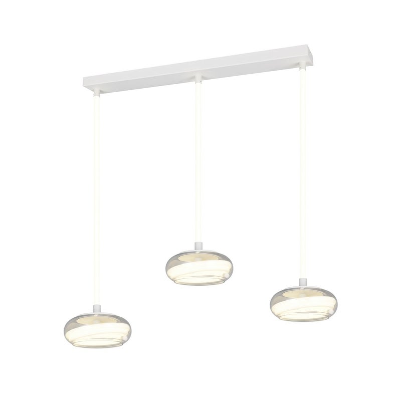 Lampa wisząca LED TARSIA 12W neutralna 1667lm metal biała wym:150x91,5x21,5cm IP20 Trio