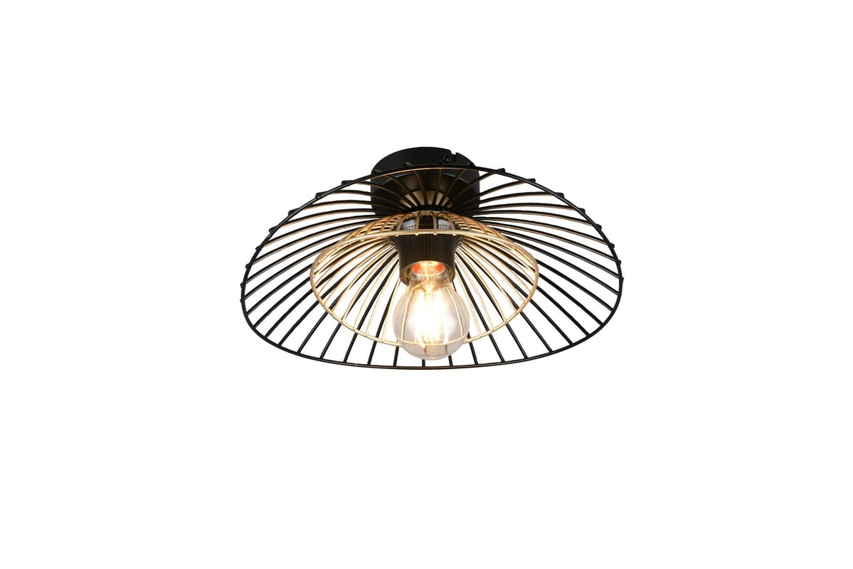 Lampa wisząca LAURIS czarno-złoty 1xE27x10W metal wym:11,5x30x30cm IP20 RL