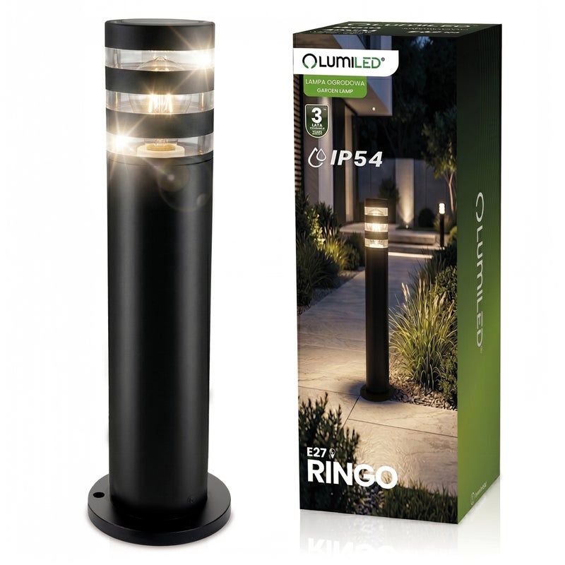 Lumiled Lampa Ogrodowa Słupek Zewnętrzny Stojący E27 LED RINGO IP54 40cm