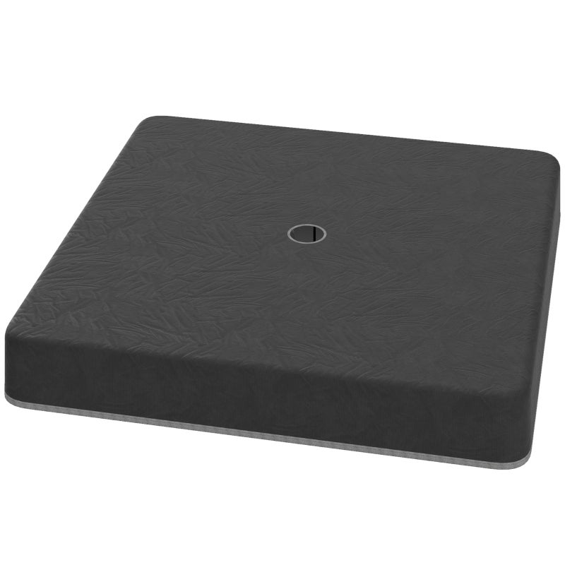 Parasol ogrodowy 89 x 89 x 10,5 cm, wodoodporna konstrukcja odporna na promieniowanie UV, czarny, tworzywo sztuczne