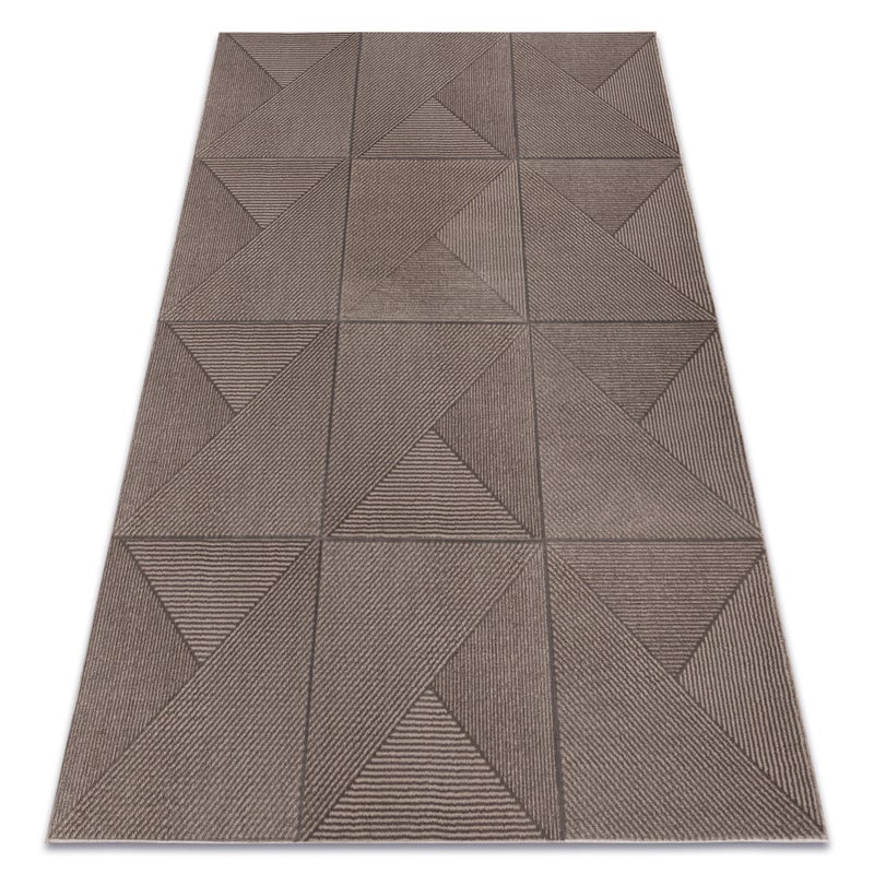 Dywan AURA J2624A beż / ciemny beż vision - Geometryczny, strukturalny, nowoczesny 80x150 cm