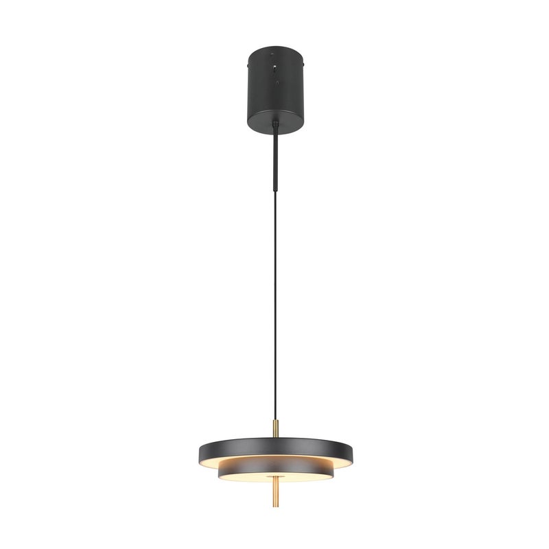 Lampa wisząca LED KEATON 34W Odcienie bieli 4000lm metal czarno-złota wym:150x40x40cm IP20 Trio