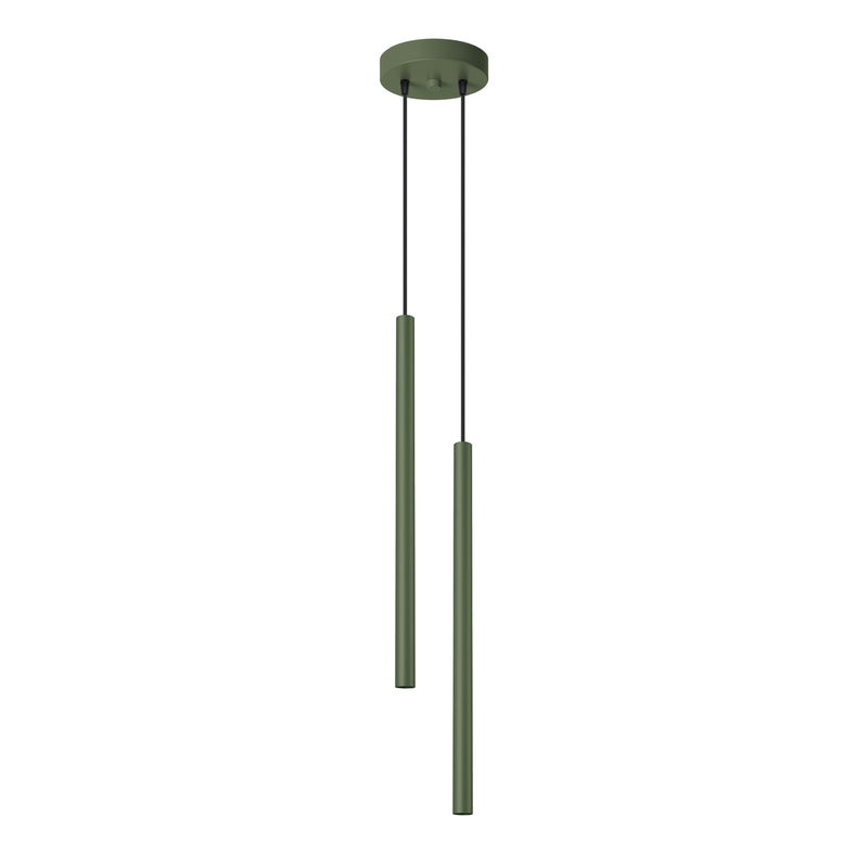 Lampa wisząca VELINO zielony oliwkowy 2xG9x8W metal wym:104x15x15cm IP20 Pure Lume