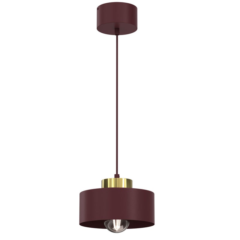 Lampa wisząca Marti czerwony 1xE27x15W metal wym:110x20,5x20,5cm IP20 Luminex