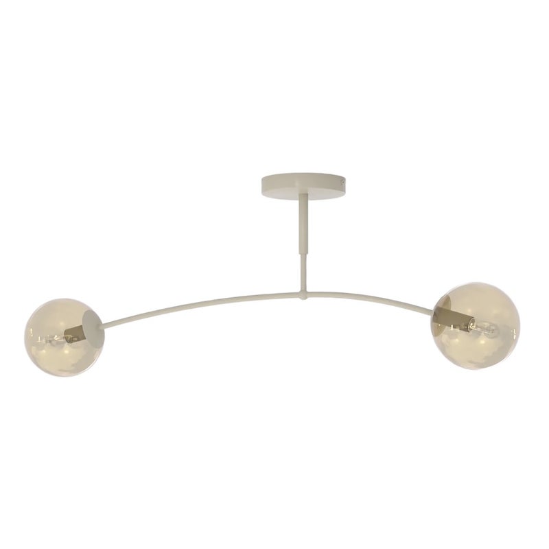 Lampa sufitowa kule na łuku PREGOS beżowo-miodowy 2xE14x10W metal wym:20x60x14cm IP20 Emibig