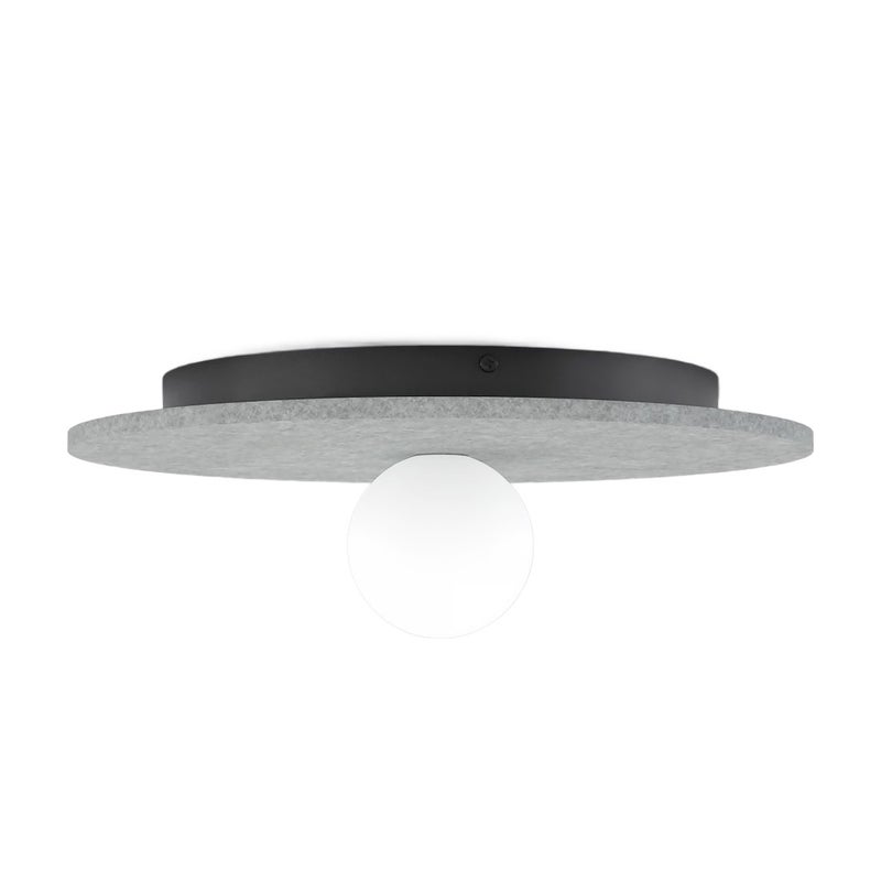 Lampa sufitowa filcowy zaokrąglony klosz CALMA szary 1xG9x8W filc wym:14x40x40cm IP20 Emibig