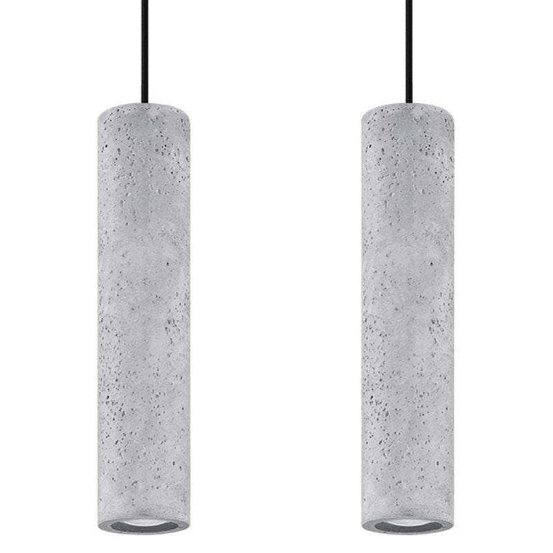 Lampa wisząca DANTEO czarno-szara 2xGU10x40W beton architektoniczny wym:100x34x34cm IP20 Pure Lume