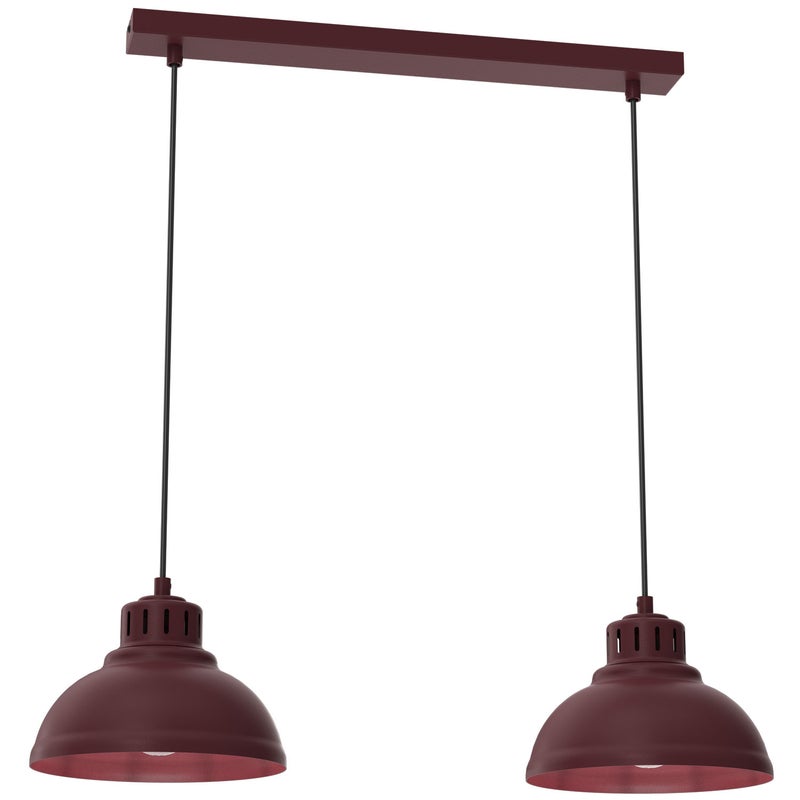 Lampa wisząca Sven czerwony 2xE27x15W metal wym:110x65x21cm IP20 Luminex