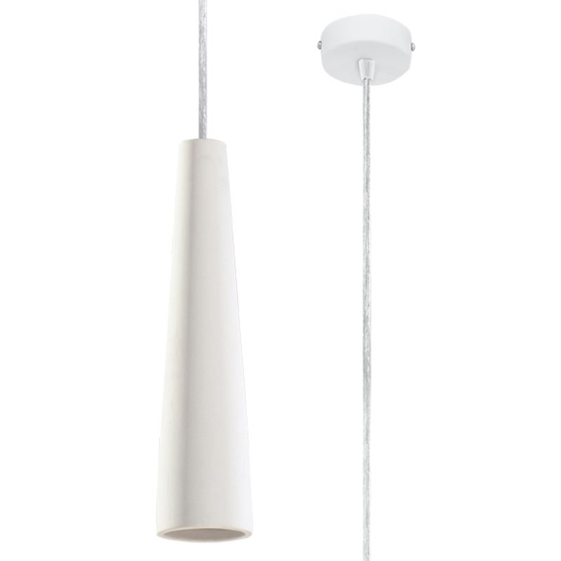 Lampa wisząca VOLTEA biała 1xGU10x40W ceramika / gips wym:120x6x6cm IP20 Pure Lume