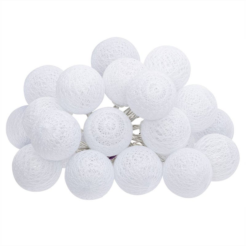 Girlanda cotton balls LED biała