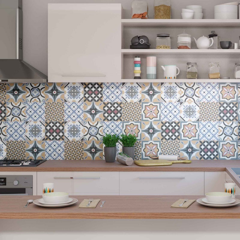 Płytka porcelanowa premium o efekcie hydraulicznych wzorów Vedado Patchwork 20x20 cm