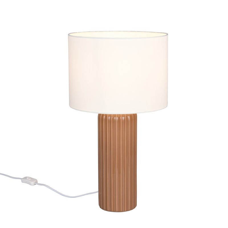Lampa stołowa BLAIR 1xE27x10W ceramika / gips kawowo-biała wym:51x28x28cm IP20 RL