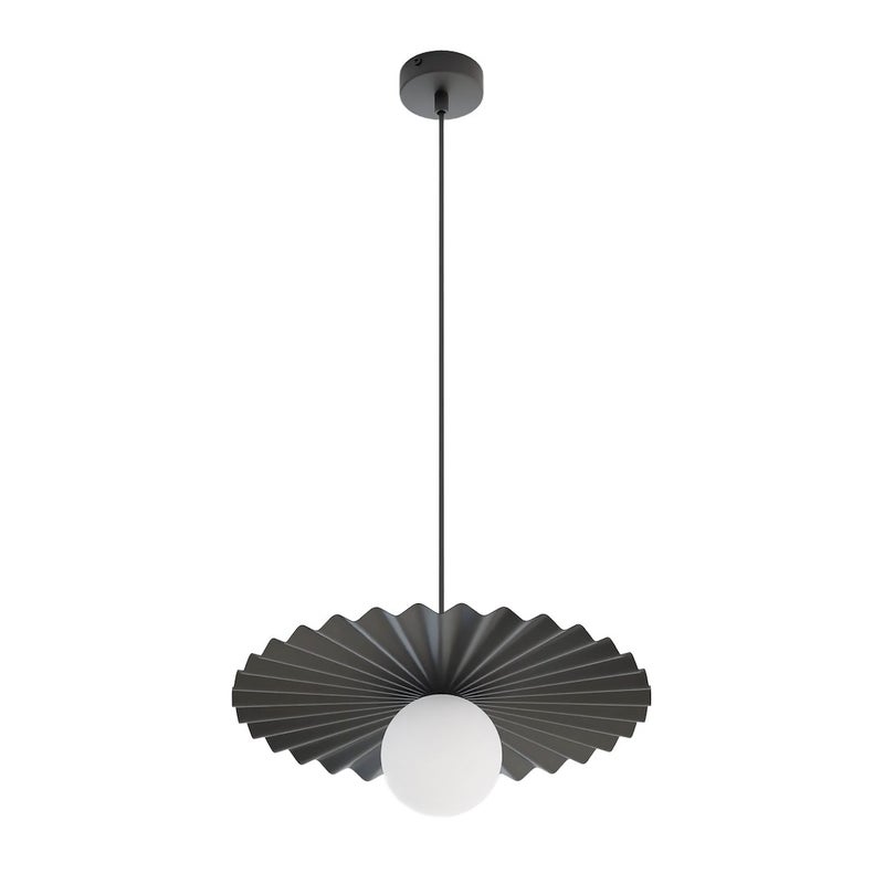 Lampa wisząca karbowany wachlarz UMBRA czarny 1xG9x8W metal wym:140x35x35cm IP20 Emibig