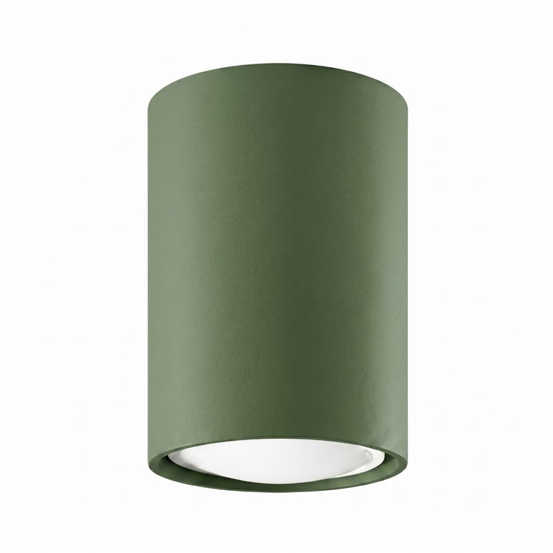 Spot sufitowy minimalistyczny zielony oliwkowy tuba 10cm 1xGU10 10W LAGOS Sollux Lighting