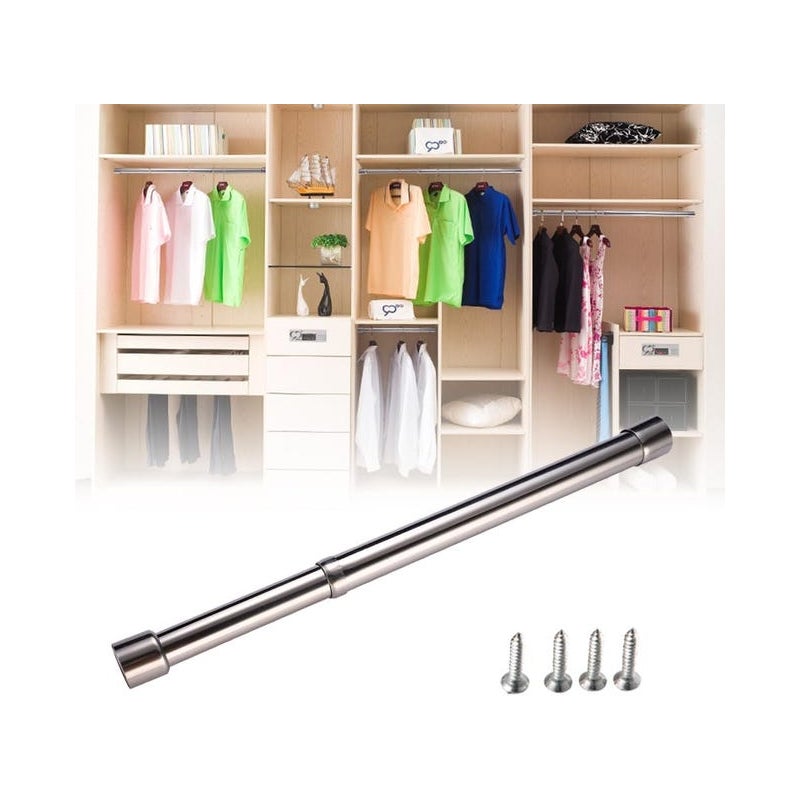Rozsuwany drążek na ubrania, 31-51 cm, ścienny, stal nierdzewna, szerokość 31-51 cm