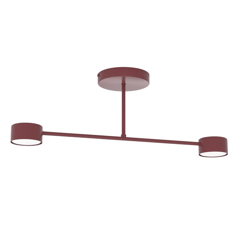 Lampa sufitowa spoty na sticku HALO burgundowy 2xGX53x12W metal wym:20x60x8cm IP20 Emibig