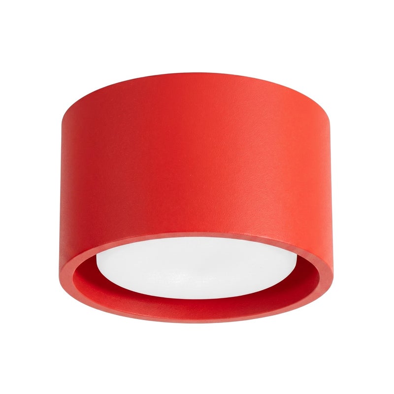 Spot sufitowy minimalistyczny czerwony okrągły fi10cm 1xGX53 10W MODO Sollux Lighting