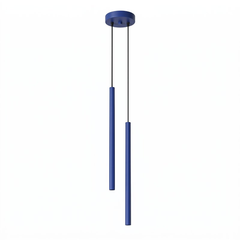 Lampa wisząca nowoczesna ultramarynowa smukłe tuby 2xG9 8W PASTELO Sollux Lighting