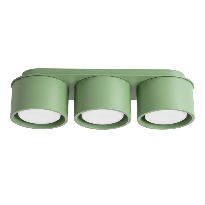 Plafon MODO 3 szałwiowy Gx53, minimalistyczny - 32.4x10.4x8.2cm Sollux