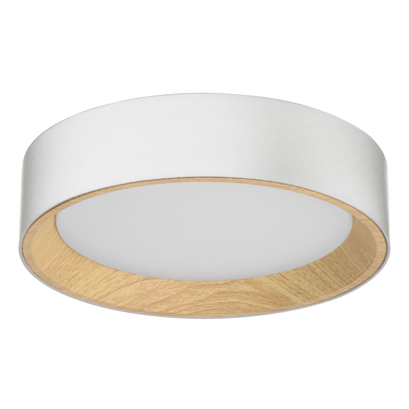 Plafon LED Bento 1000 lm 18W barwa neutralna 29 cm biało-drewniany Oro