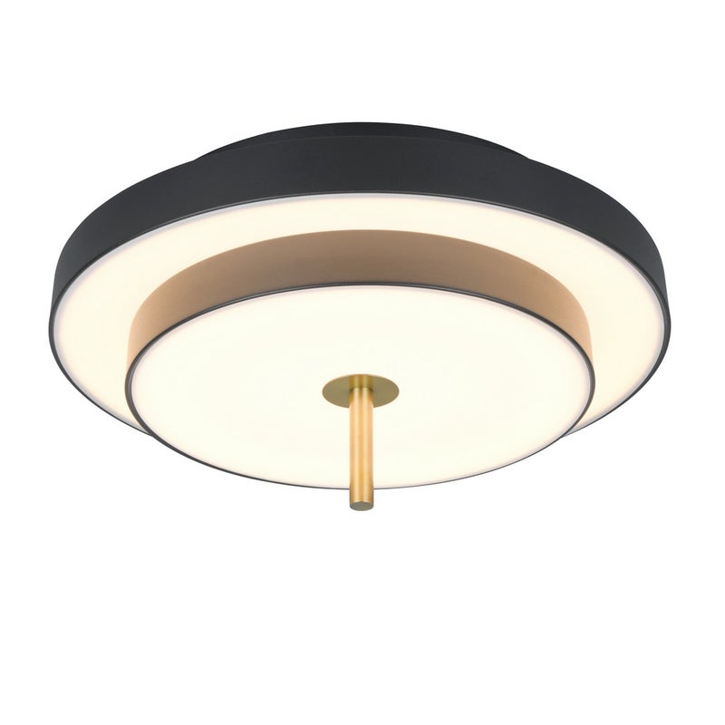 Plafon LED KEATON 34W metal czarno-złoty-biały wym:20x40x40cm IP20 Trio