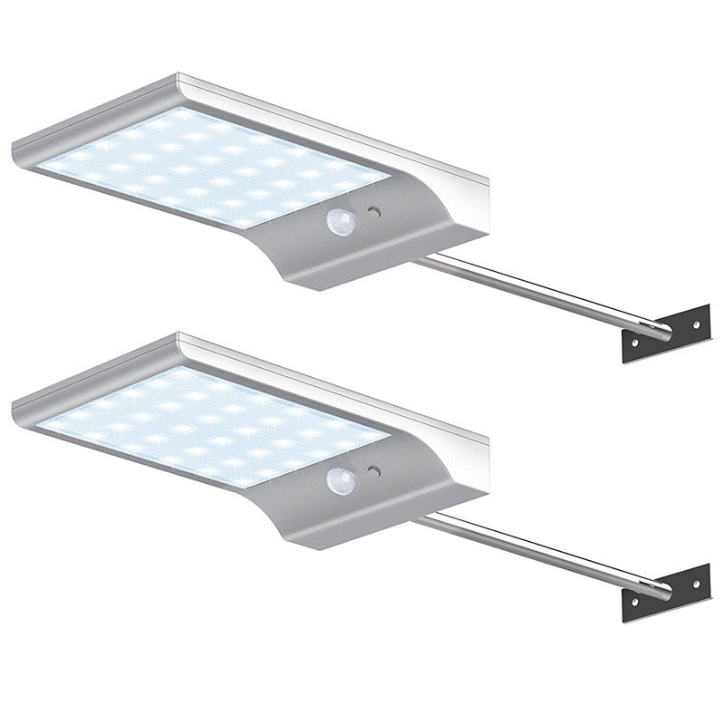 Dwie 36-diodowe lampy solarne do użytku na zewnątrz, mocne oświetlenie słoneczne, lampa ładowana indukcyjnie